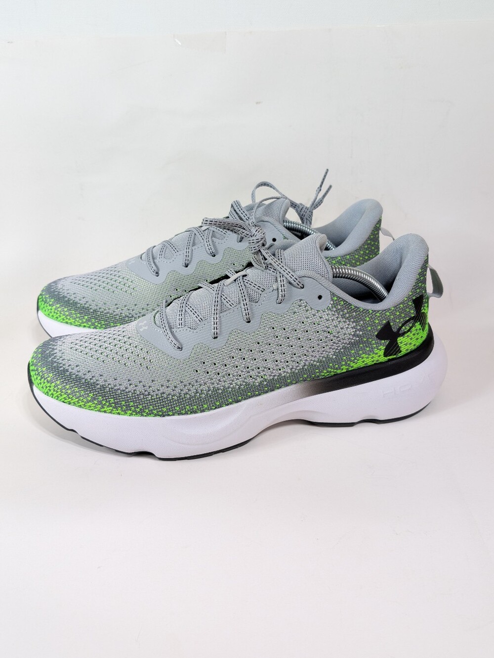UNDER ARMOUR INFINITE Men's 11.5 Running Shoes Gray/Neon/Black NEW Comfort Delux